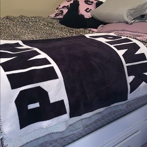 Vs Pink Sherpa throw blanket